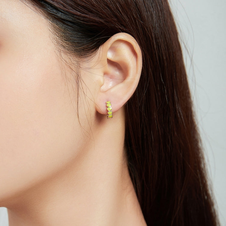 S925 Sterling Silver Heart Dripping Oil Women Earrings