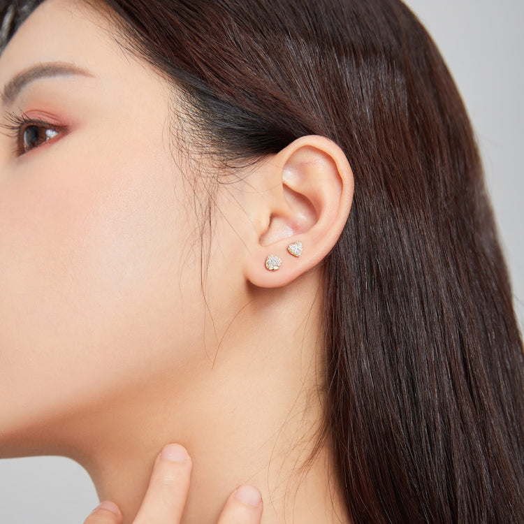 S925 Sterling Silver Cube Poker Women Earrings