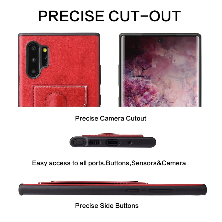 For Galaxy Note10+ Fierre Shann Full Coverage Protective Leather Case with Holder & Card Slot