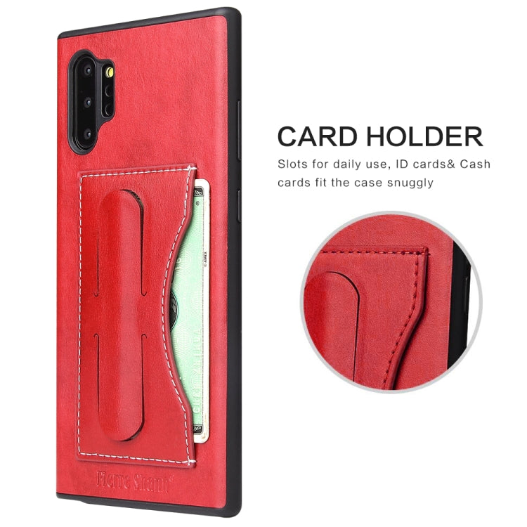 For Galaxy Note10+ Fierre Shann Full Coverage Protective Leather Case with Holder & Card Slot