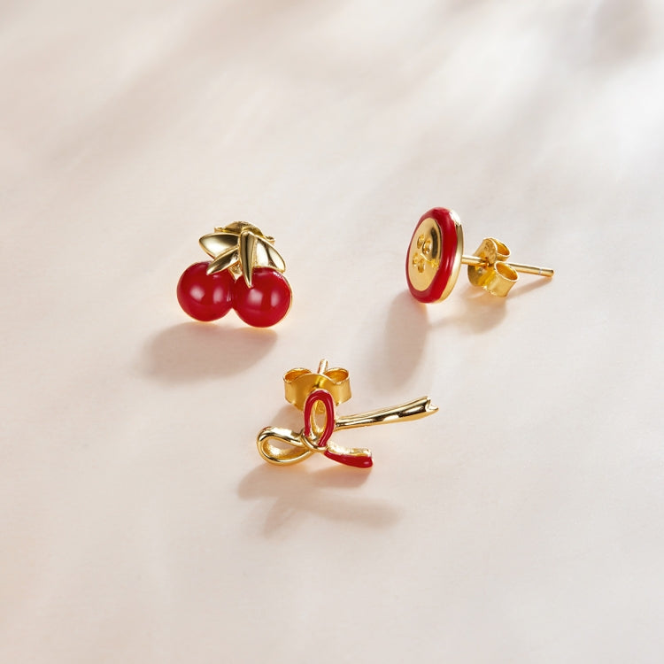 S925 Sterling Silver Button Women Earrings