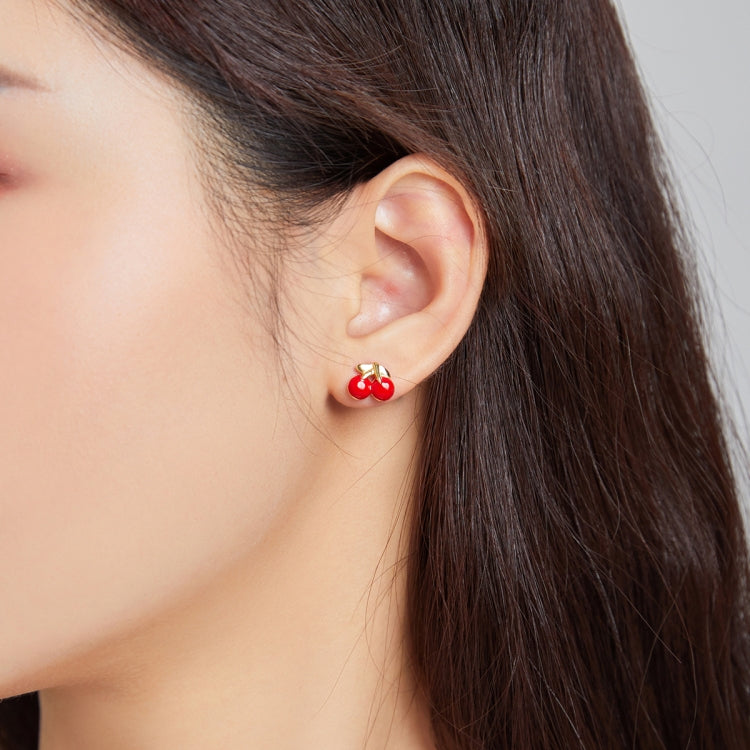 S925 Sterling Silver Cherry Women Earrings