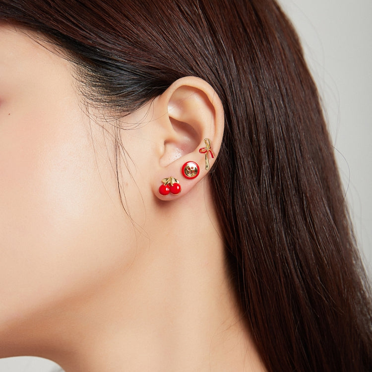 S925 Sterling Silver Cherry Women Earrings