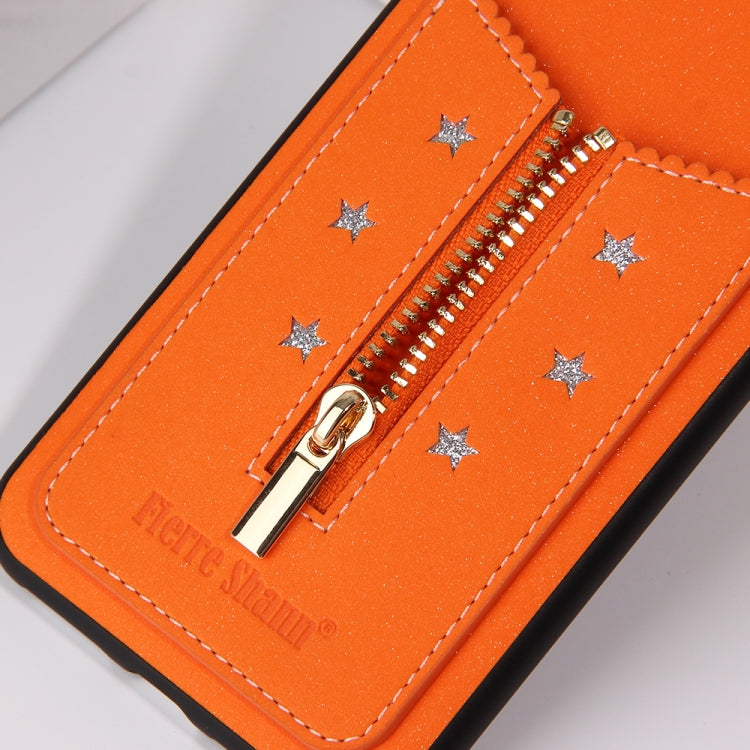 For iPhone XR Starry Sky Star Zipper Protective Case with Card Slot