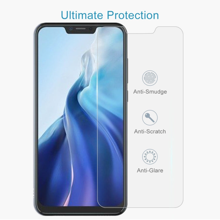For Cubot C20 10 PCS 0.26mm 9H Surface Hardness 2.5D Explosion-proof Tempered Glass Non-full Screen Film