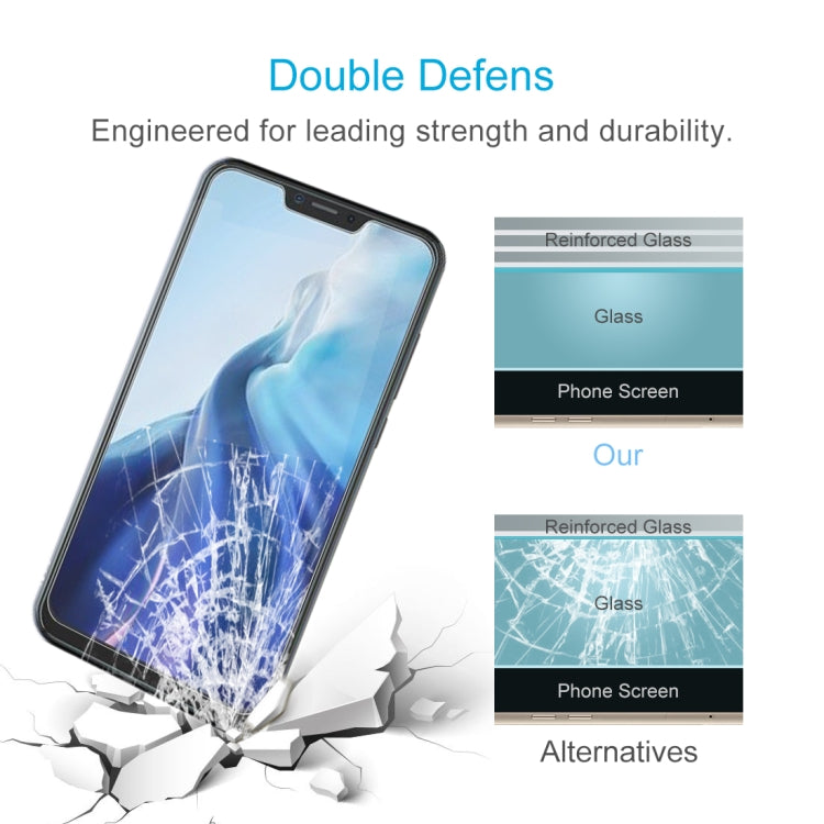 For Cubot C20 10 PCS 0.26mm 9H Surface Hardness 2.5D Explosion-proof Tempered Glass Non-full Screen Film