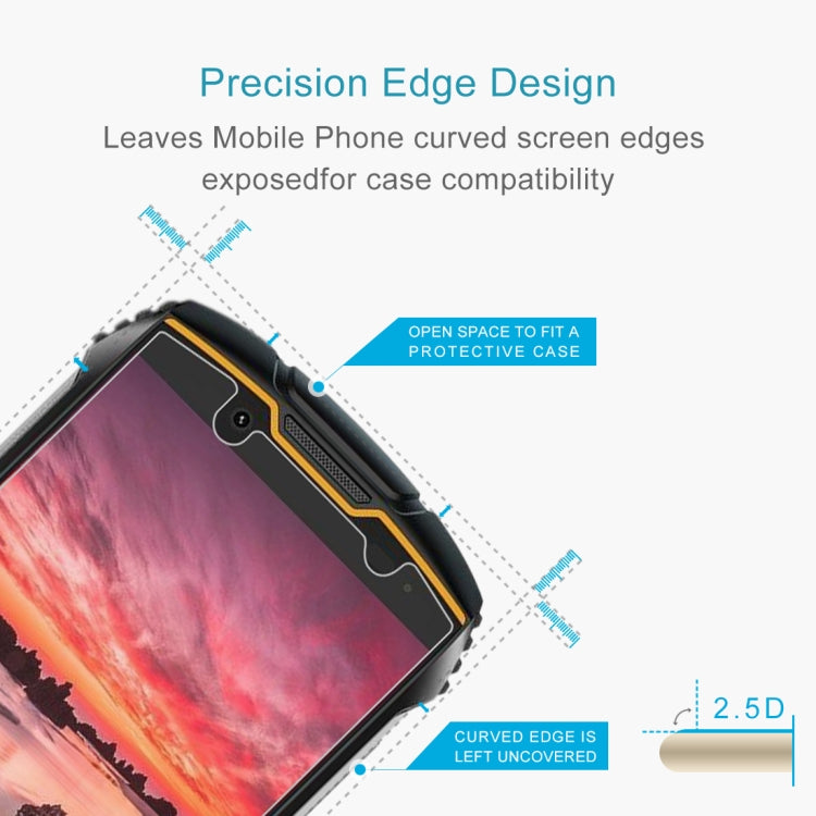 For Cubot KingKong Mini 2 50 PCS 0.26mm 9H Surface Hardness 2.5D Explosion-proof Tempered Glass Non-full Screen Film