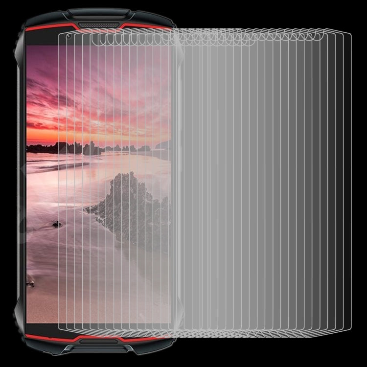 For Cubot KingKong Mini 50 PCS 0.26mm 9H Surface Hardness 2.5D Explosion-proof Tempered Glass Non-full Screen Film