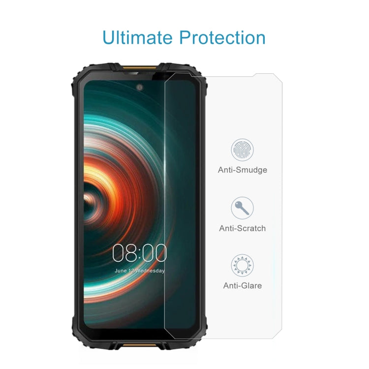 For Oukitel WP10 50 PCS 0.26mm 9H Surface Hardness 2.5D Explosion-proof Tempered Glass Non-full Screen Film
