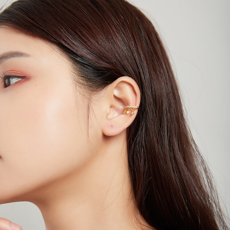 S925 Sterling Silver Playing Card Elements Ear Bone Clip Women Earrings