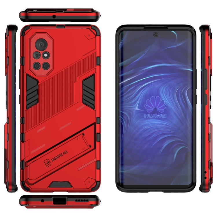 For Huawei Nova 8 Punk Armor 2 in 1 PC + TPU Shockproof Case with Invisible Holder