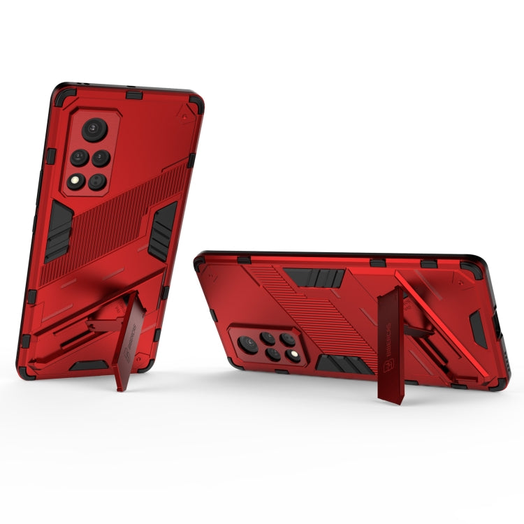 For Honor V40 Punk Armor 2 in 1 PC + TPU Shockproof Case with Invisible Holder