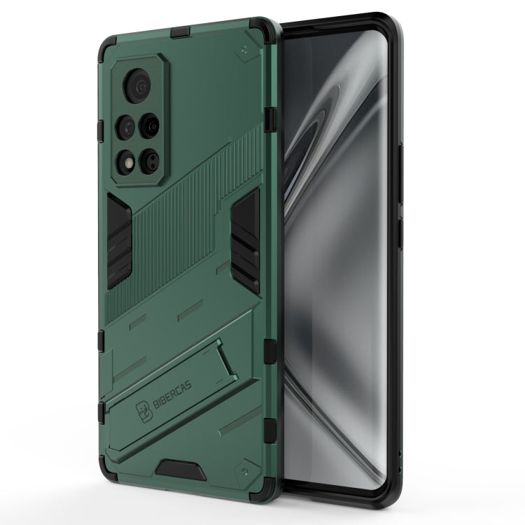 For Honor V40 Punk Armor 2 in 1 PC + TPU Shockproof Case with Invisible Holder