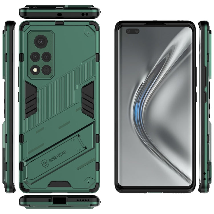 For Honor V40 Punk Armor 2 in 1 PC + TPU Shockproof Case with Invisible Holder