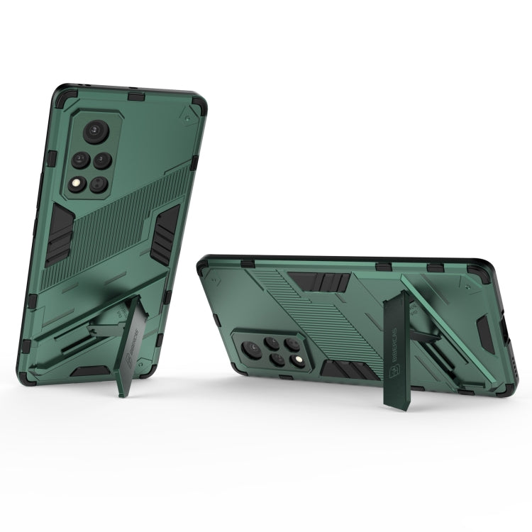 For Honor V40 Punk Armor 2 in 1 PC + TPU Shockproof Case with Invisible Holder