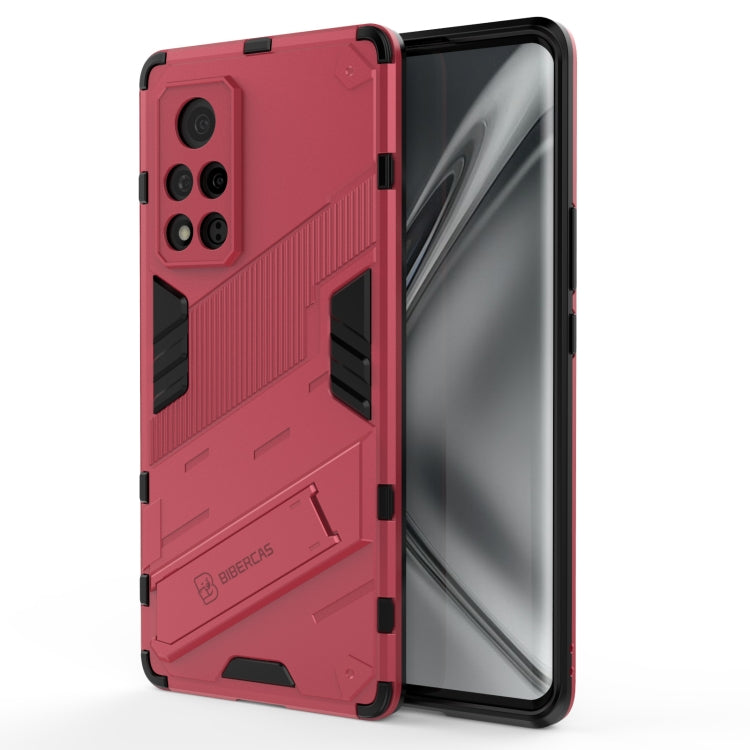 For Honor V40 Punk Armor 2 in 1 PC + TPU Shockproof Case with Invisible Holder