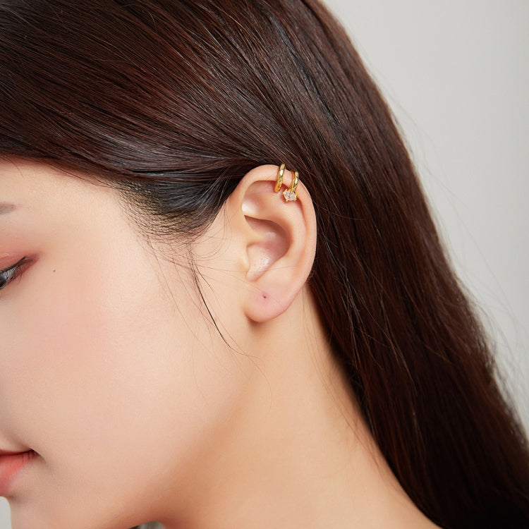 S925 Sterling Silver Snake Shape Ear Clip Women Earrings
