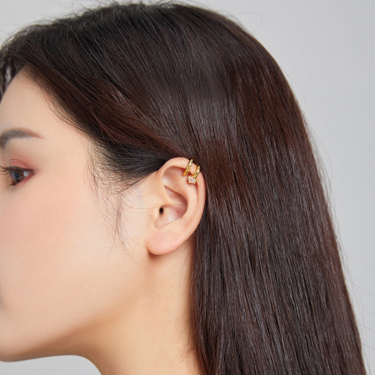 S925 Sterling Silver Snake Shape Ear Clip Women Earrings