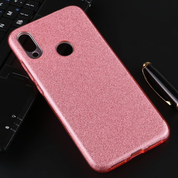 For Xiaomi Redmi Note 7 Full Coverage TPU + PC Glittery Powder Protective Back Case