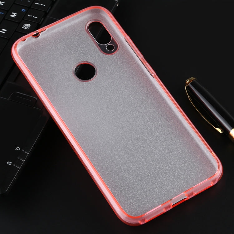 For Xiaomi Redmi Note 7 Full Coverage TPU + PC Glittery Powder Protective Back Case