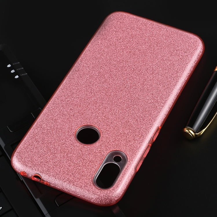 For Xiaomi Redmi Note 7 Full Coverage TPU + PC Glittery Powder Protective Back Case