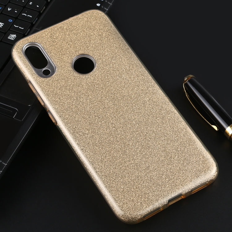 For Xiaomi Redmi Note 7 Full Coverage TPU + PC Glittery Powder Protective Back Case