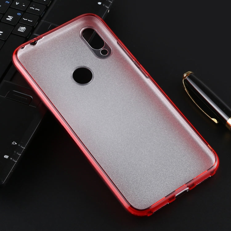 For Xiaomi Redmi Note 7 Full Coverage TPU + PC Glittery Powder Protective Back Case