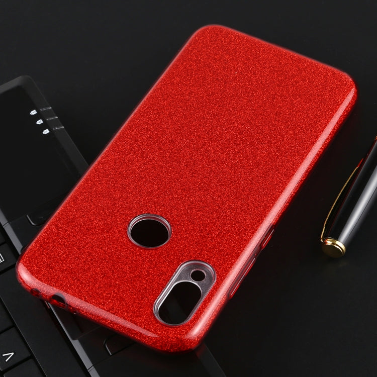 For Xiaomi Redmi Note 7 Full Coverage TPU + PC Glittery Powder Protective Back Case