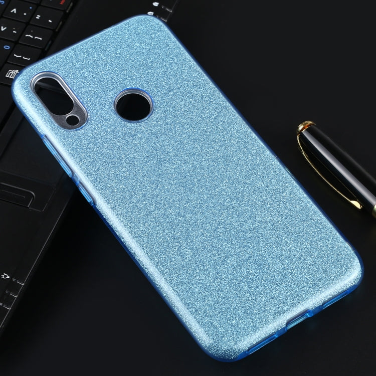 For Xiaomi Redmi Note 7 Full Coverage TPU + PC Glittery Powder Protective Back Case