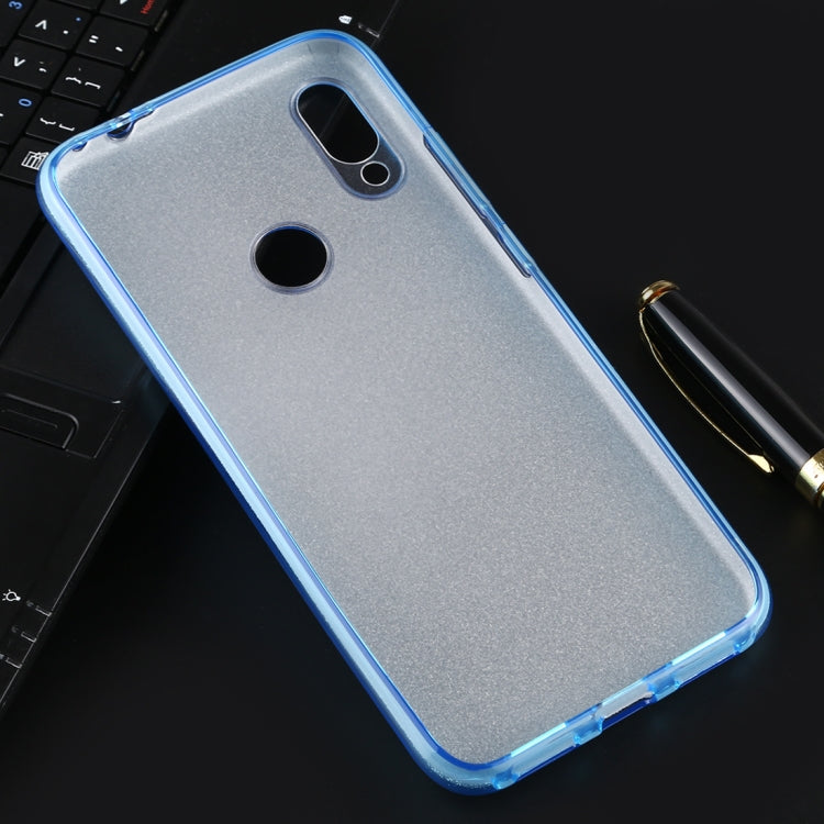 For Xiaomi Redmi Note 7 Full Coverage TPU + PC Glittery Powder Protective Back Case