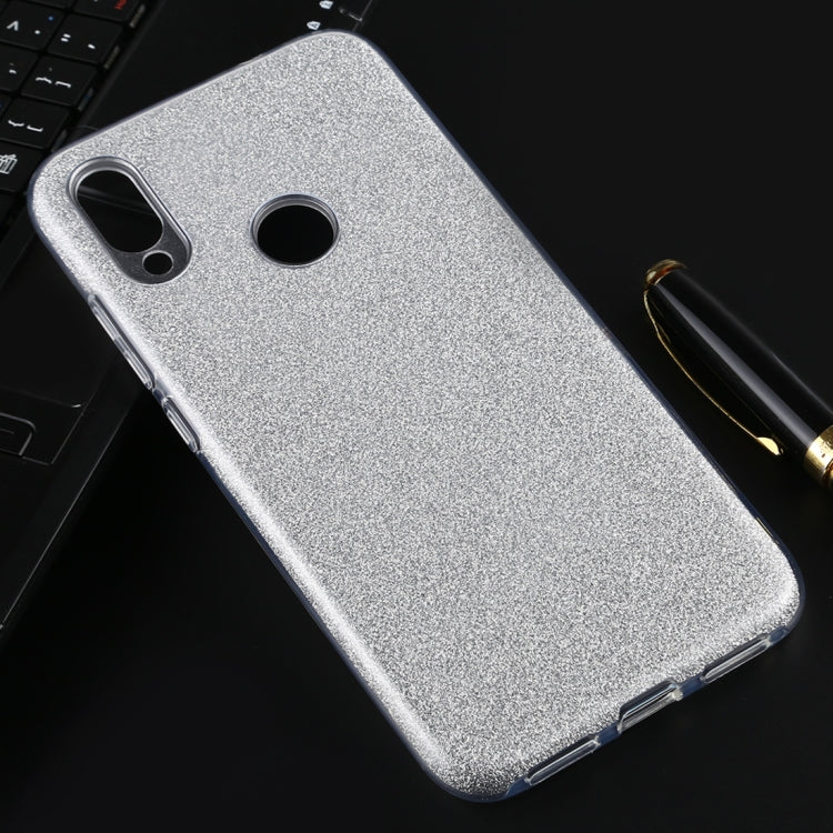 For Xiaomi Redmi Note 7 Full Coverage TPU + PC Glittery Powder Protective Back Case