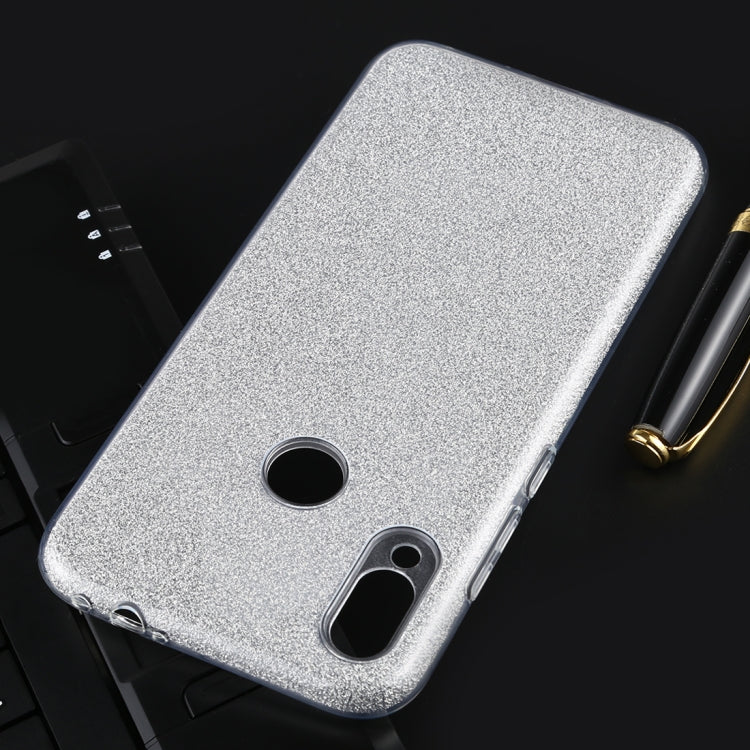 For Xiaomi Redmi Note 7 Full Coverage TPU + PC Glittery Powder Protective Back Case