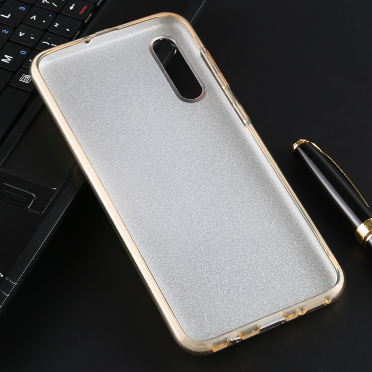 For Galaxy A50 Full Coverage TPU + PC Glittery Powder Protective Back Case