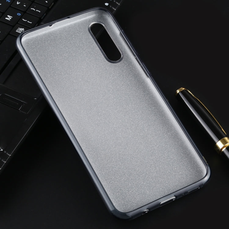 For Galaxy A50 Full Coverage TPU + PC Glittery Powder Protective Back Case