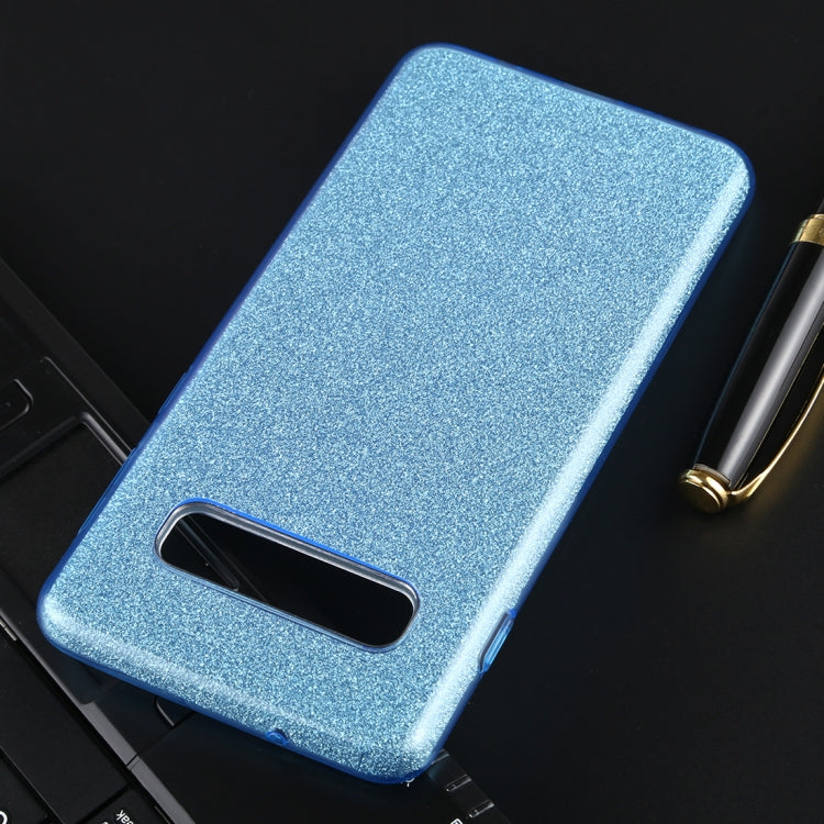For Galaxy S10 Full Coverage TPU + PC Glittery Powder Protective Back Case