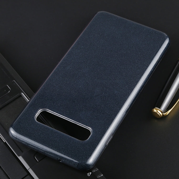For Galaxy S10 Full Coverage TPU + PC Glittery Powder Protective Back Case