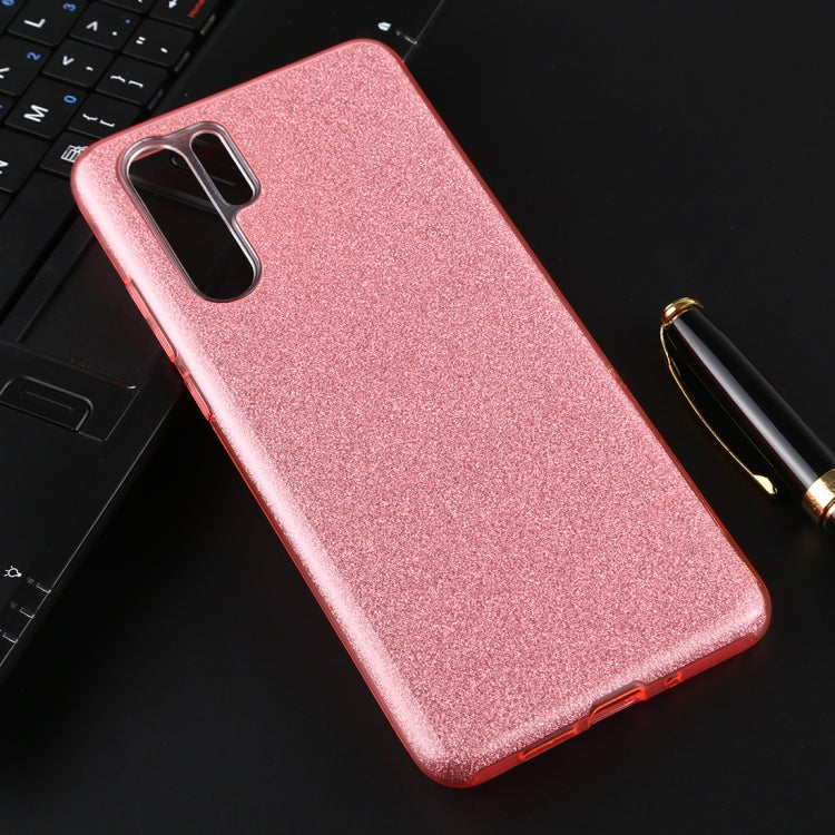 For Huawei P30 Pro Full Coverage TPU + PC Glittery Powder Protective Back Case