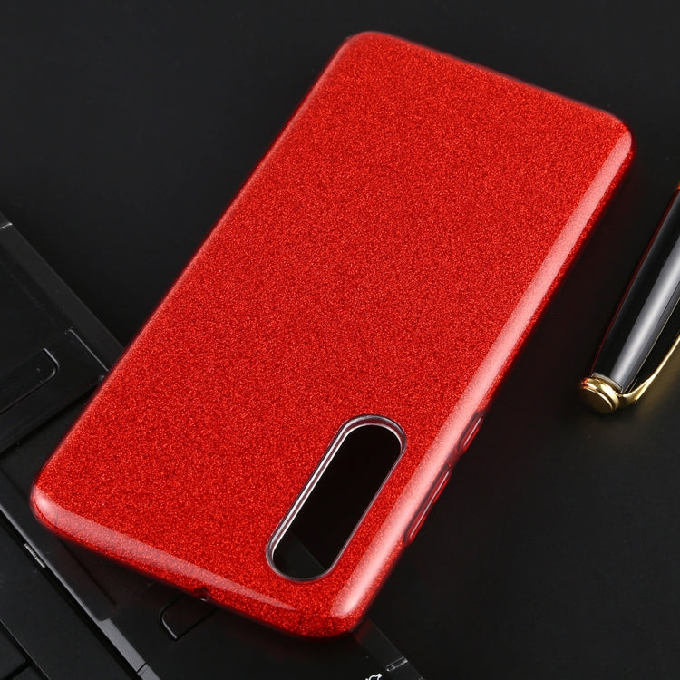 For Huawei P30 Full Coverage TPU + PC Glittery Powder Protective Back Case