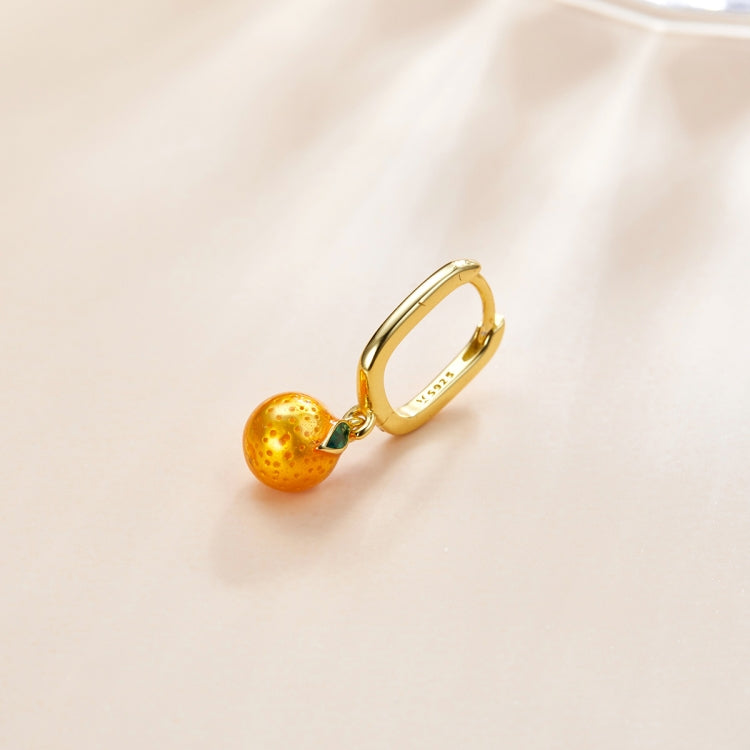 S925 Sterling Silver Orange Fun Women Earrings