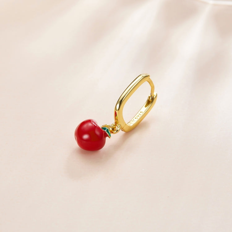 S925 Sterling Silver Little Apple Women Earrings