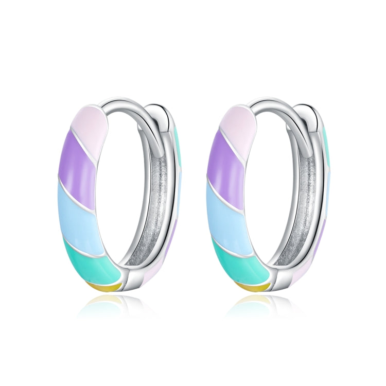 S925 Sterling Silver Colorful Dripping Oil Women Earrings
