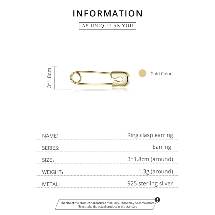 S925 Sterling Silver Simple Pin Women Earrings