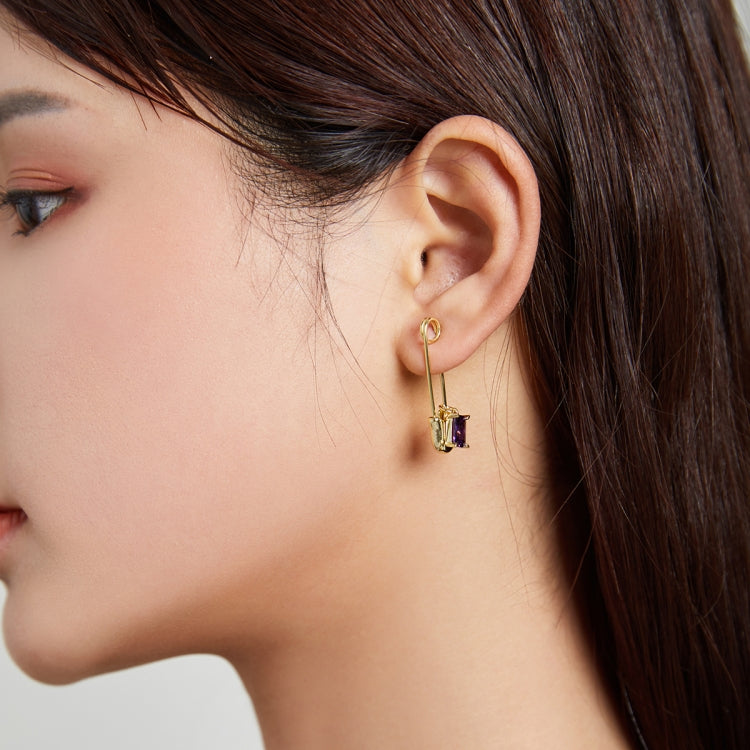 S925 Sterling Silver Simple Pin Women Earrings