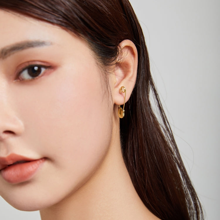S925 Sterling Silver Simple Pin Women Earrings
