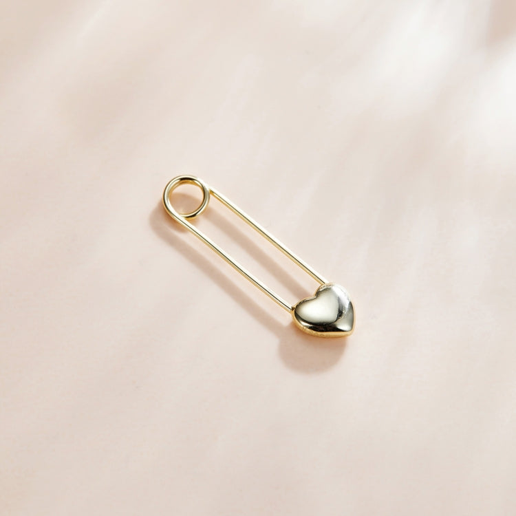S925 Sterling Silver Heart Pin Women Earrings