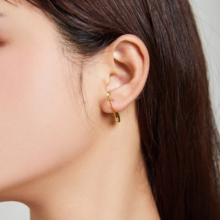 S925 Sterling Silver Heart Pin Women Earrings