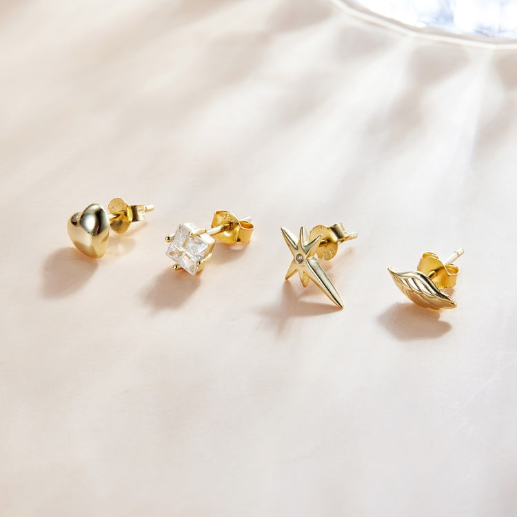 S925 Sterling Silver Heart Ear Studs Women Earrings