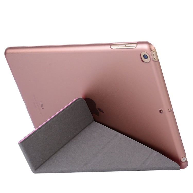 For iPad 10.2 2021 / 2020 / 2019 Silk Texture Horizontal Deformation Flip Leather Case with Holder