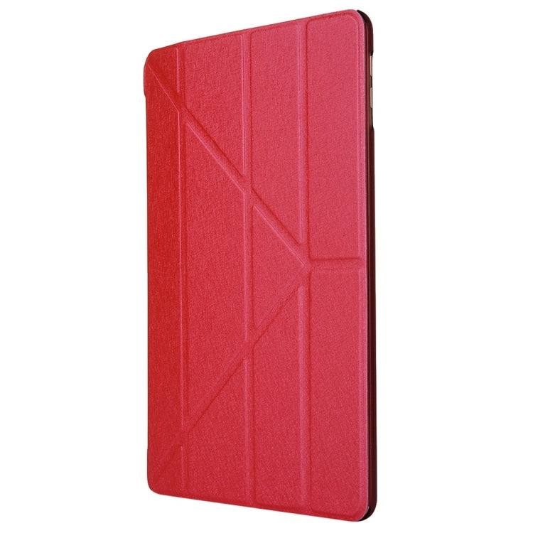 For iPad 10.2 2021 / 2020 / 2019 Silk Texture Horizontal Deformation Flip Leather Case with Holder