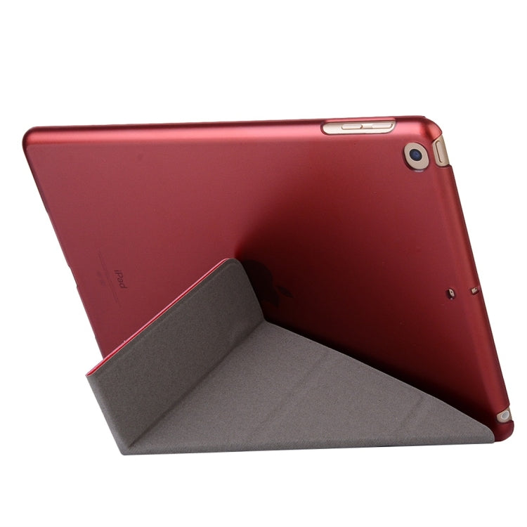 For iPad 10.2 2021 / 2020 / 2019 Silk Texture Horizontal Deformation Flip Leather Case with Holder